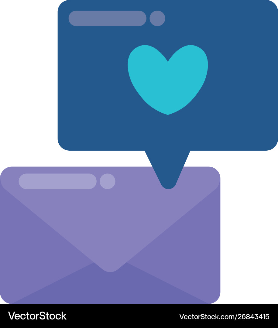 Envelope mail with speech bubble Vector Image