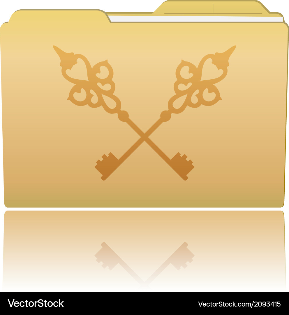 Folder with key vector image