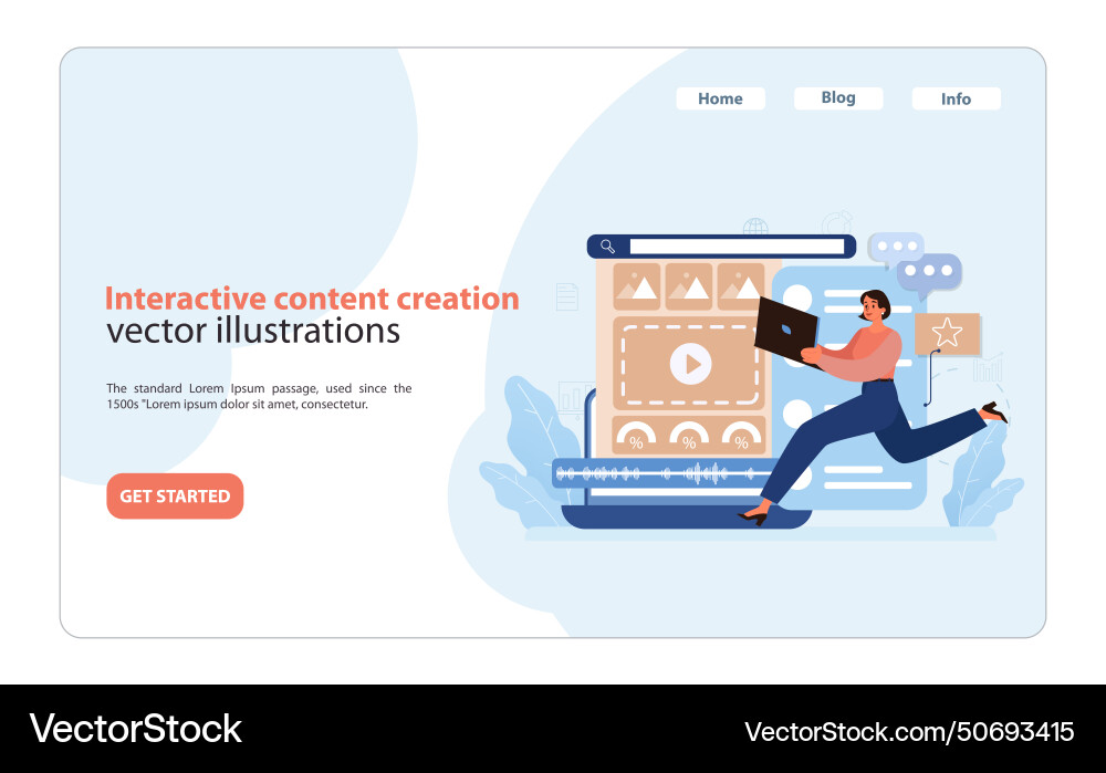 Interactive content creation dynamic Vector Image