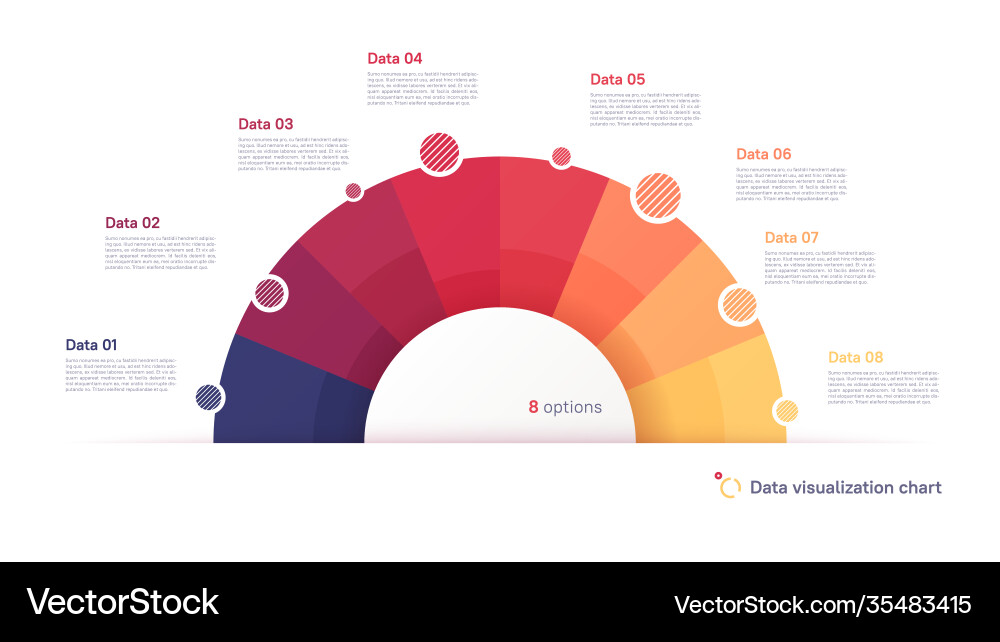 Pie chart infographic template in form Pie chart infographic template in form vector image