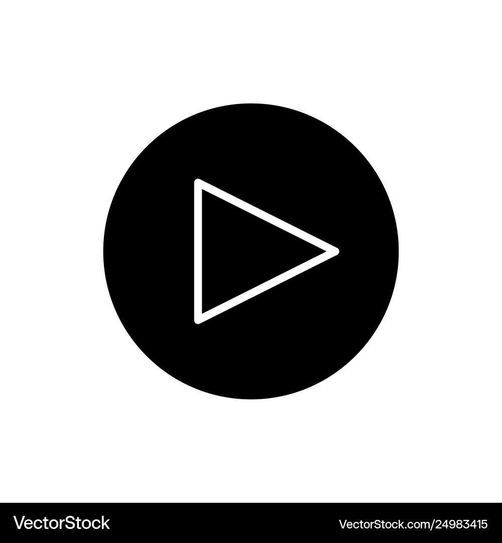 Play button icon in linear style isolated Play button icon in linear style isolated vector image