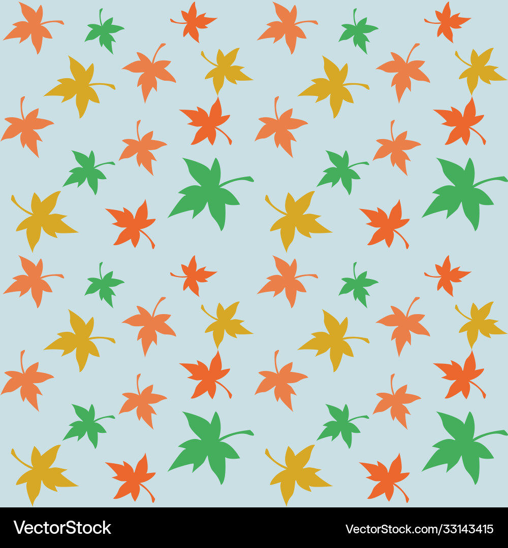 Seamless repeating pattern multicolored maple Vector Image