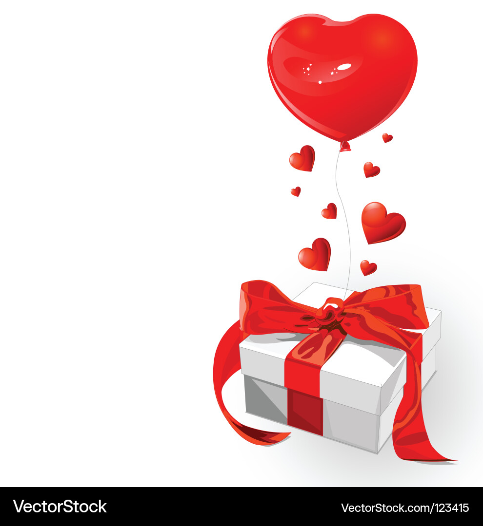 Valentines Geschenkbox Vektorbild