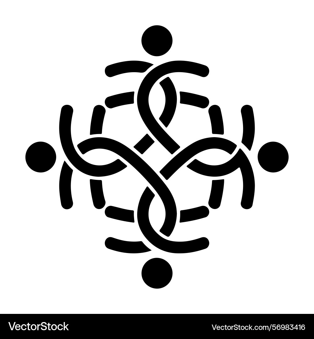 Abstract depicting community teamwork unity vector image