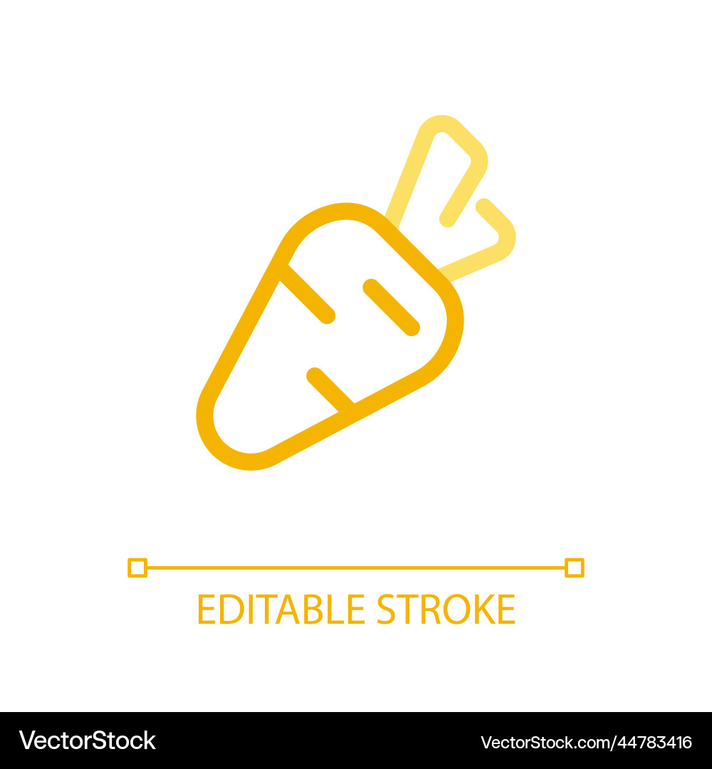 Carrot pixel perfect color linear ui icon Vector Image