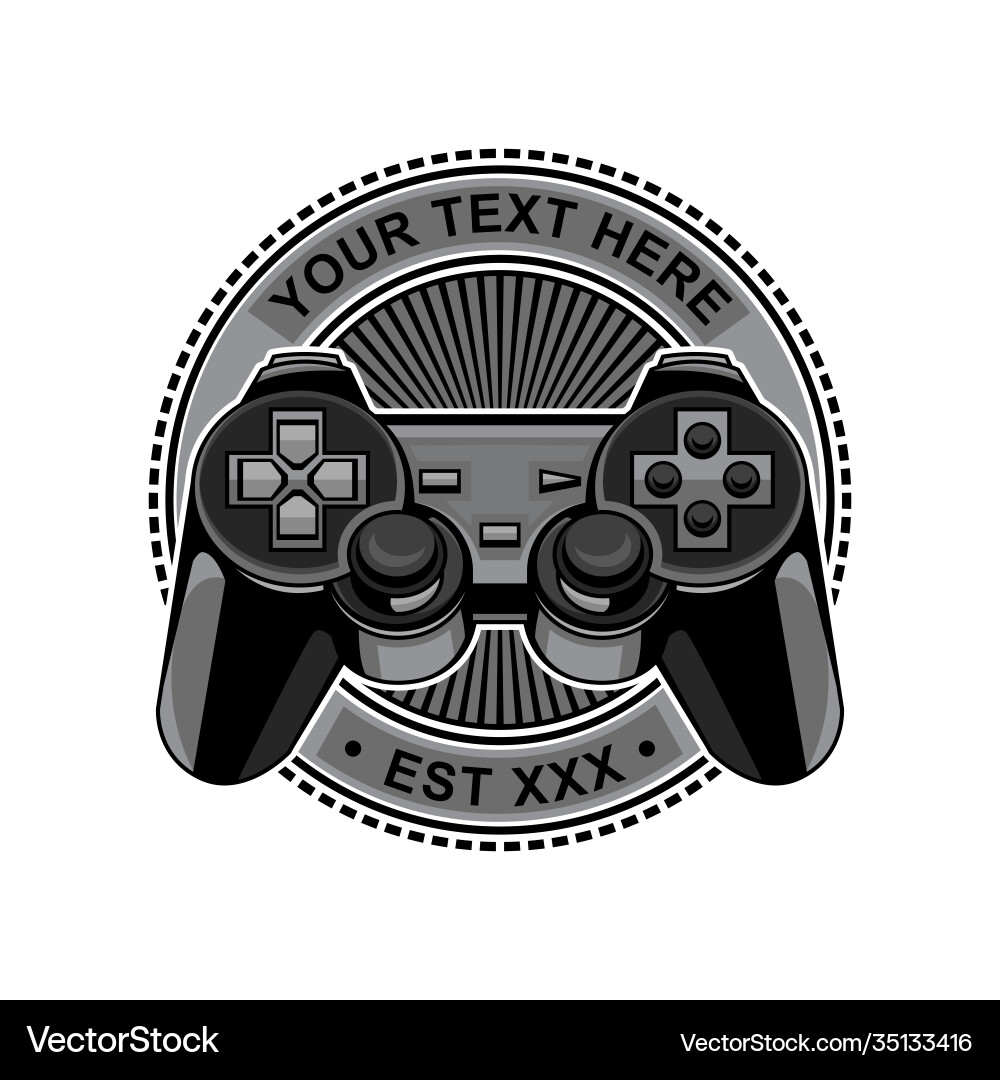 Controller game logo Vector Image