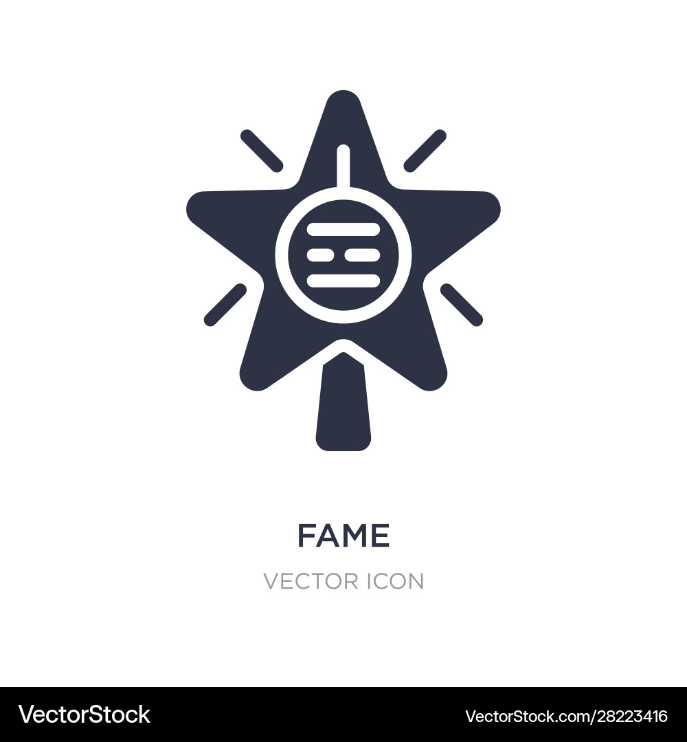 Fame icon on white background simple element from Vector Image