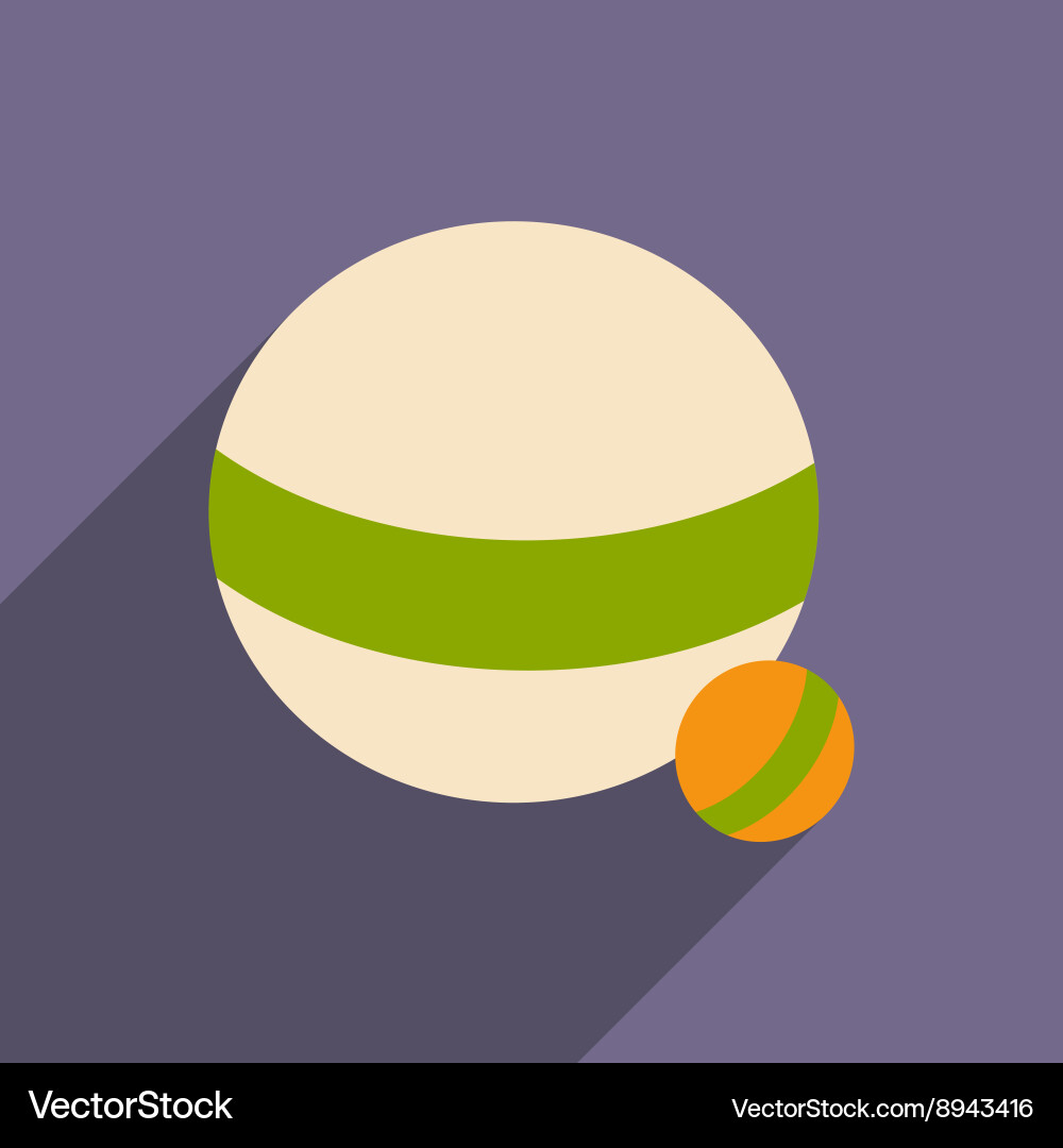Flat with shadow icon and mobile application ball vector image