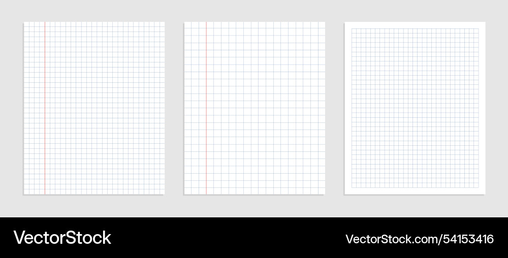Graphical blank paper sheet set for data vector image