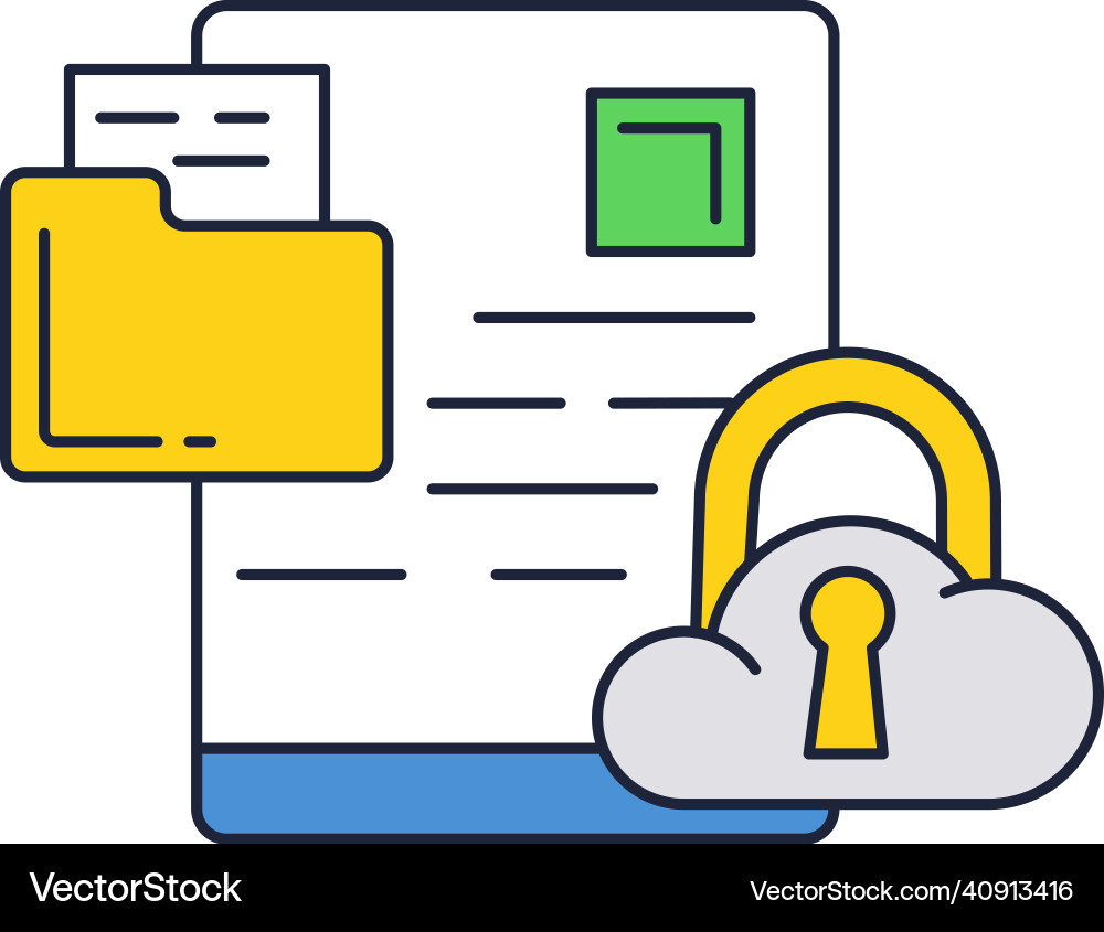 Internet data secure icon web info safety vector image