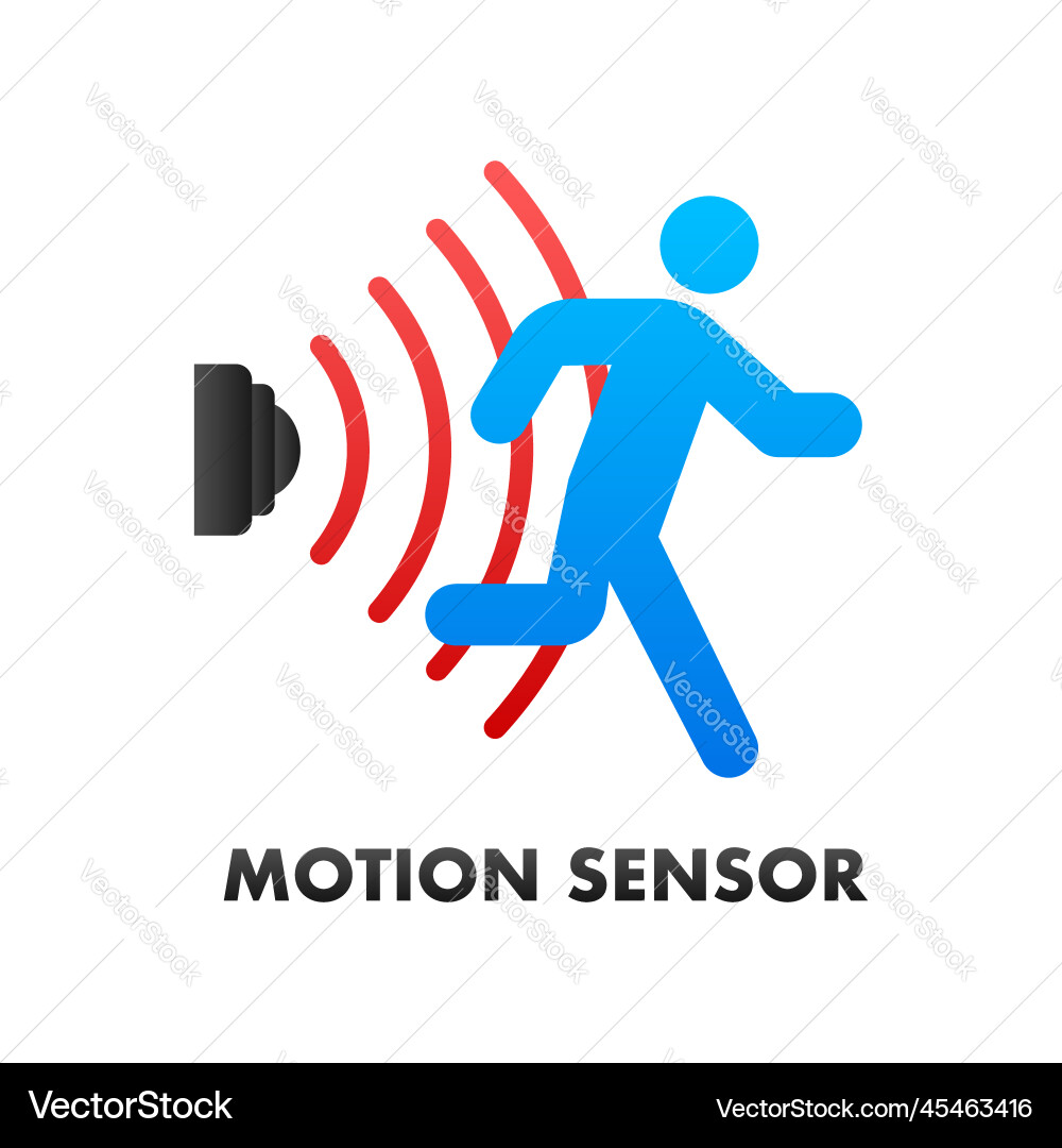 Motion sensor icon touch signal Motion sensor icon touch signal Vector Image