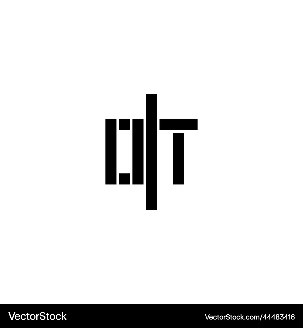 Ot geometric bold concept logo initial – Royalty-Free Vector | VectorStock