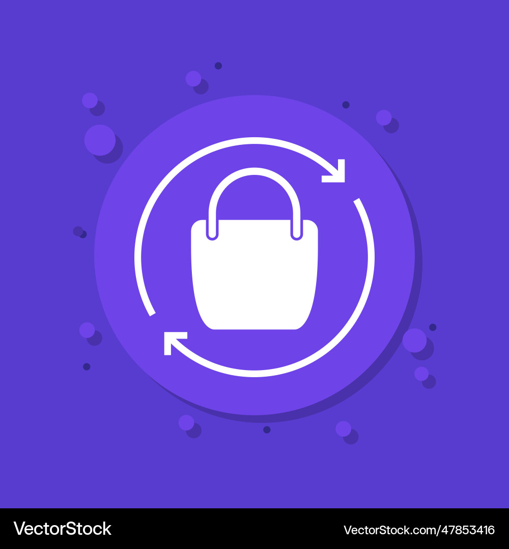 Return policy icon for web vector image