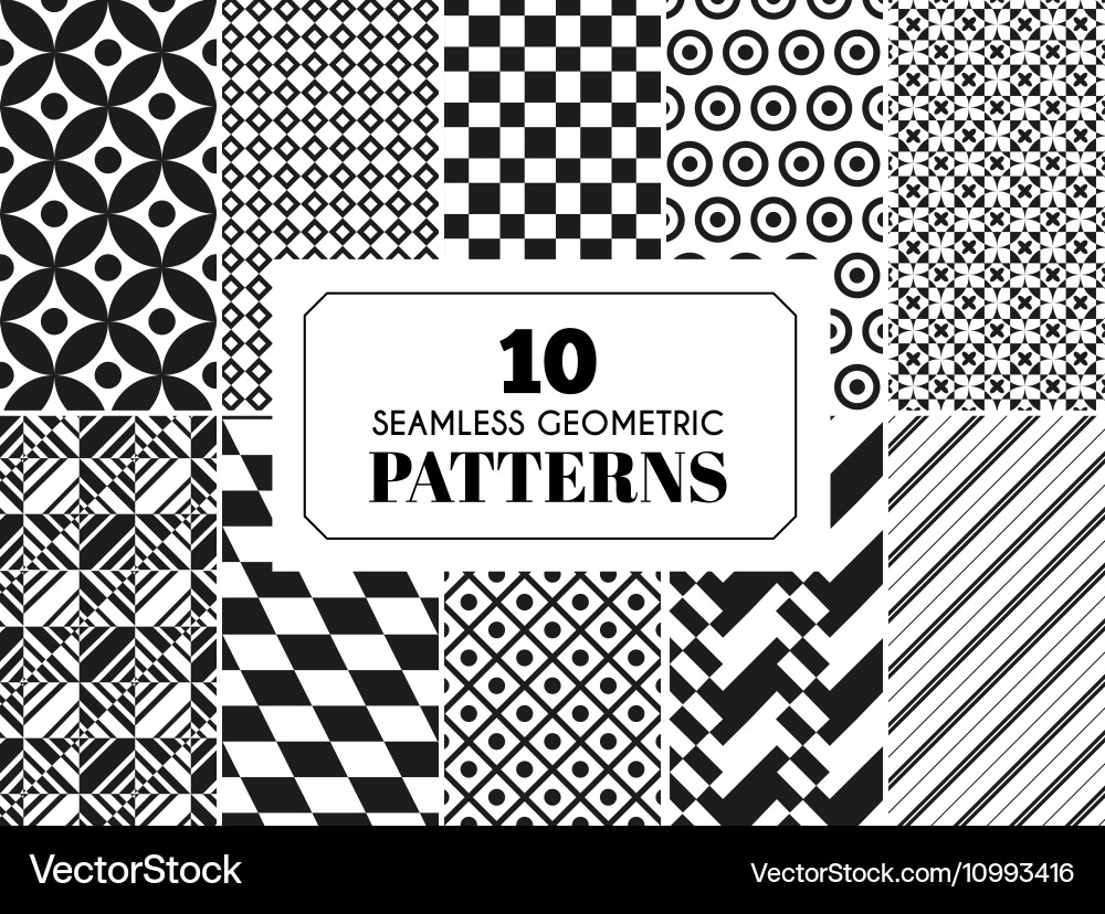 Set of seamless patterns vector image