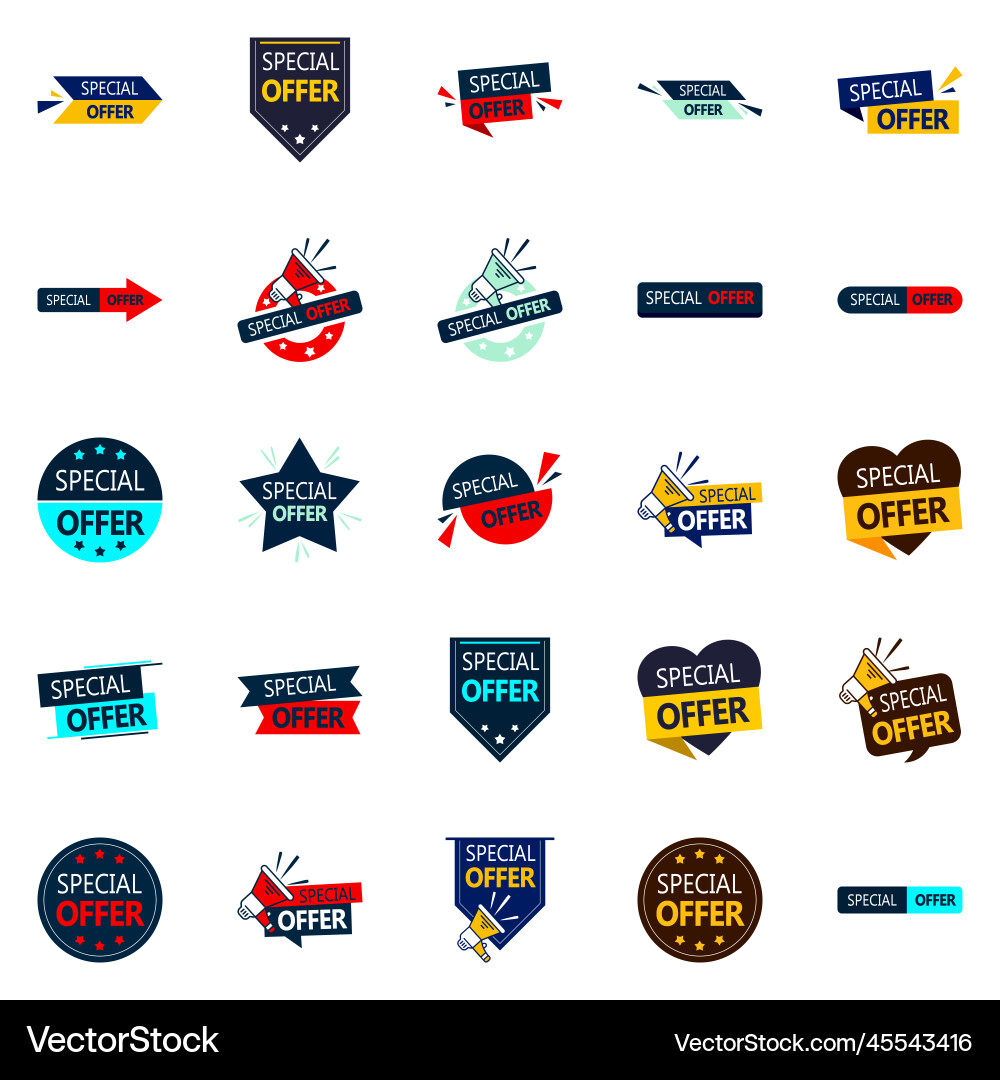 Special offer 25 professional designs to elevate Special offer 25 professional designs to elevate vector image