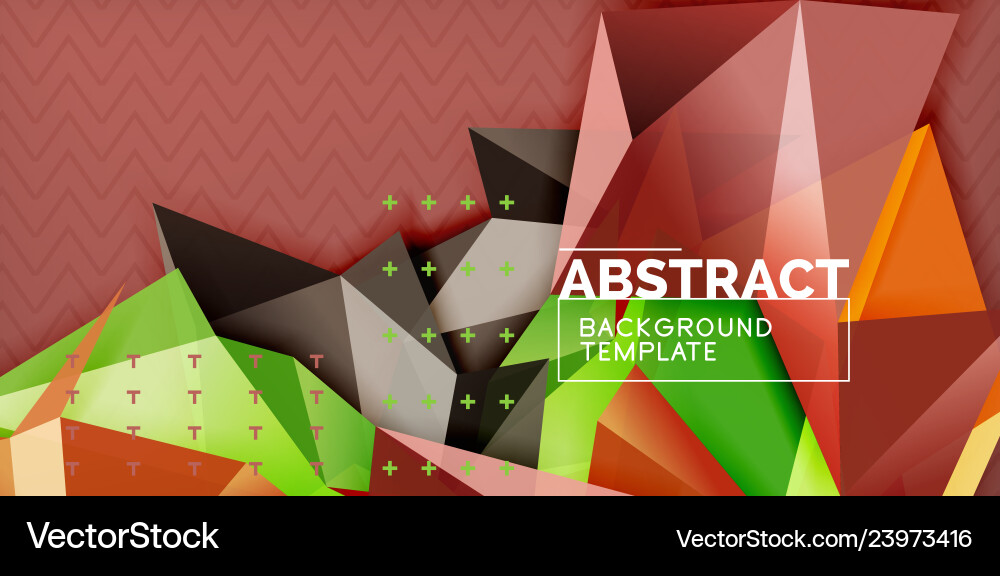 Triangular 3d geometric shapes background Vector Image