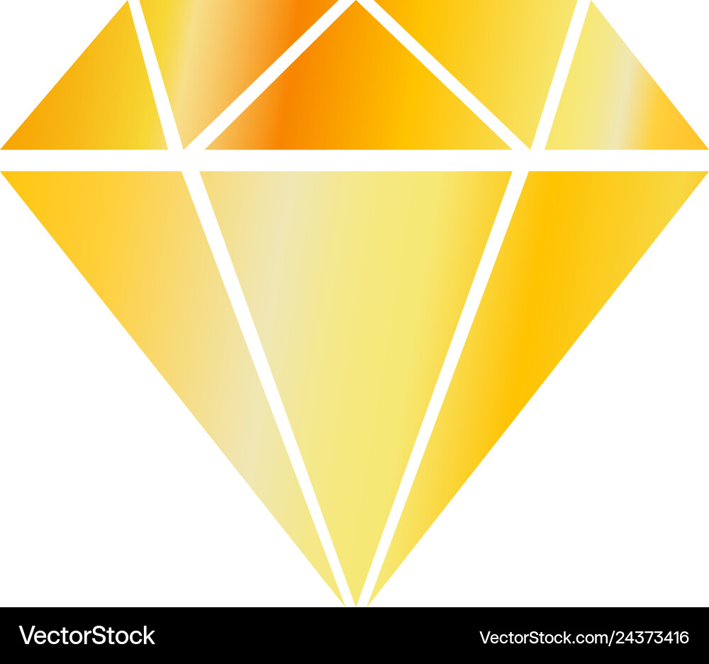Valuable gold color stone simplicity of execution Valuable gold color stone simplicity of execution vector image