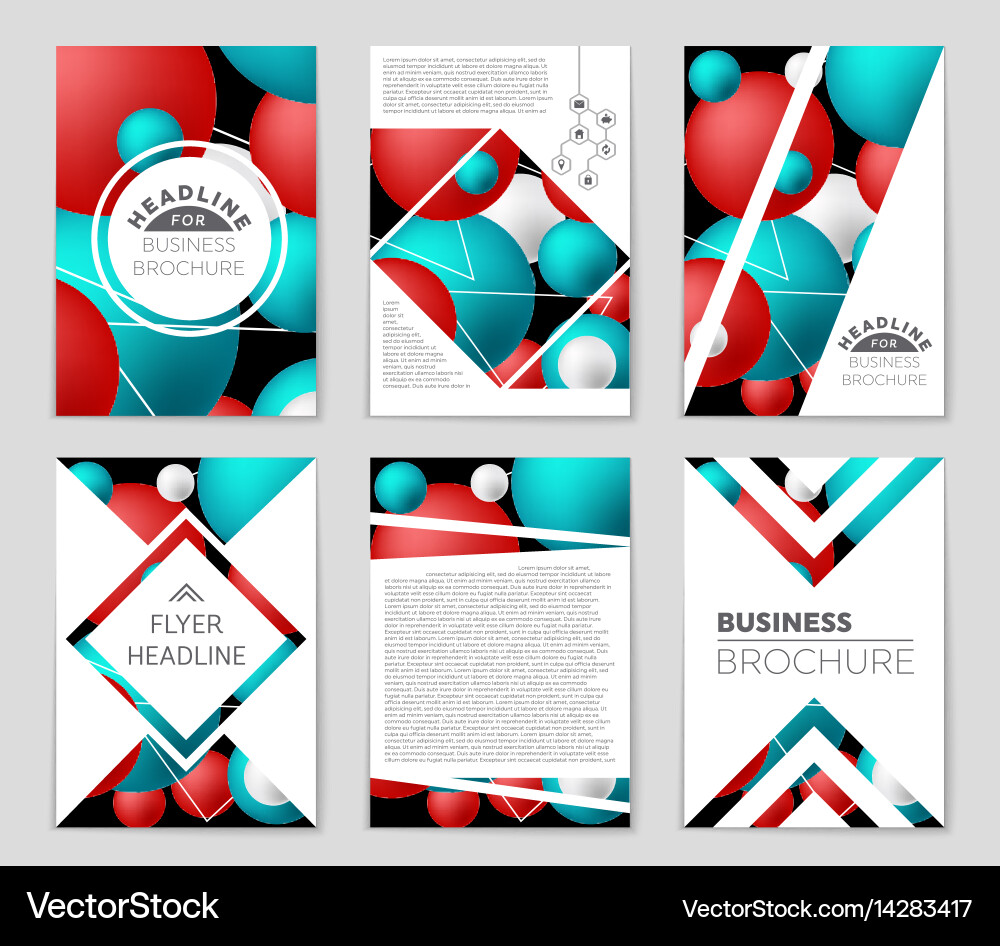 Abstract layout background set for art vector image