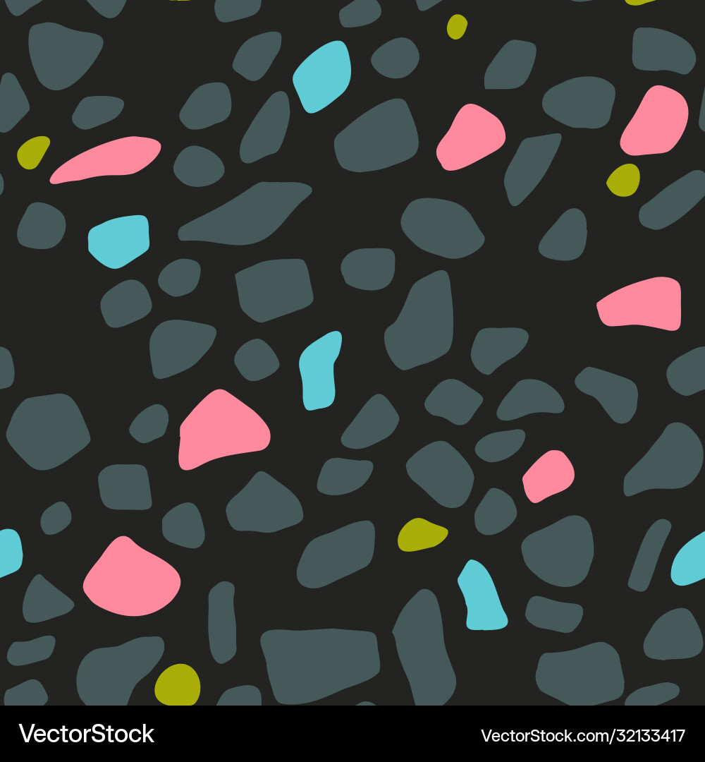 Abstract seamless pattern in terrazzo style Abstract seamless pattern in terrazzo style vector image