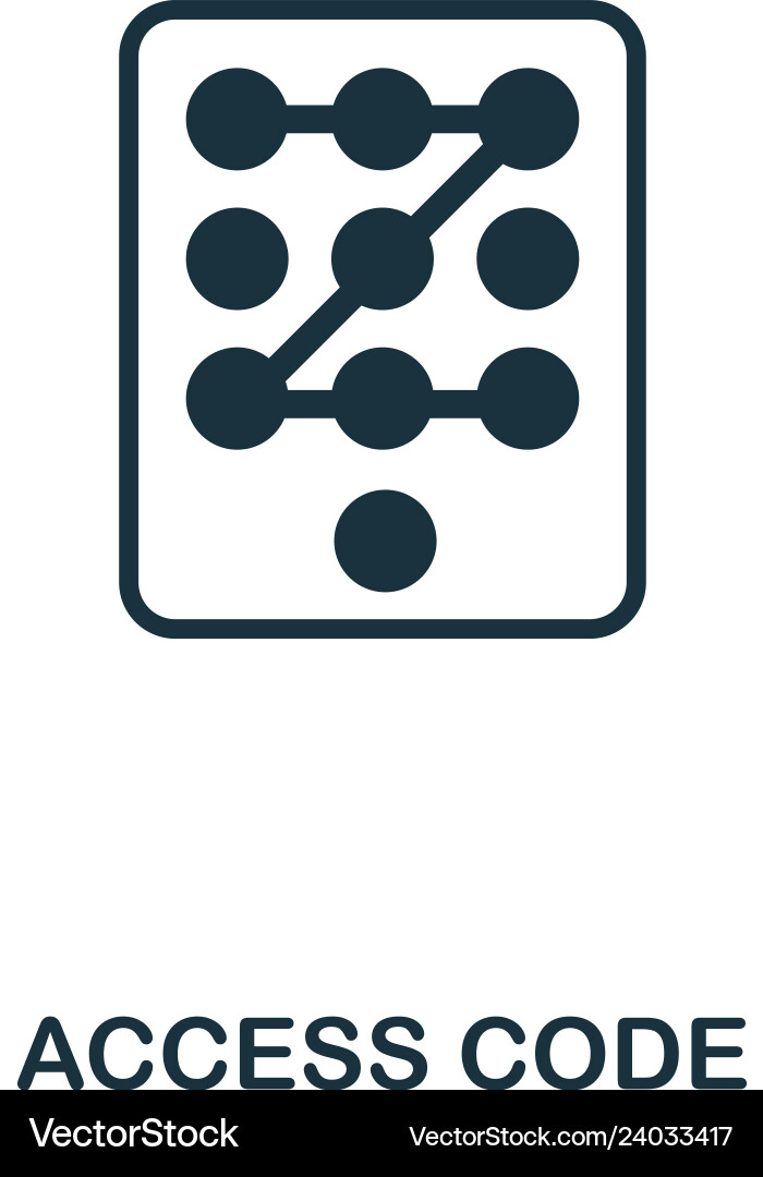 Access code icon premium style design from Access code icon premium style design from vector image