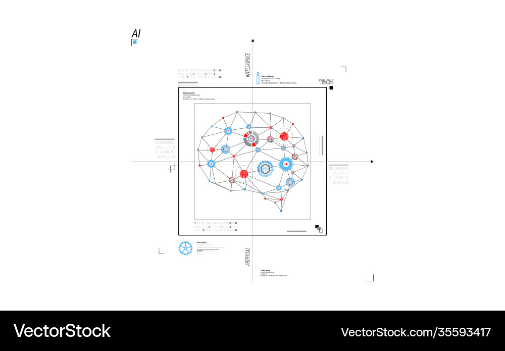 Artificial intelligence concept technology Artificial intelligence concept technology vector image