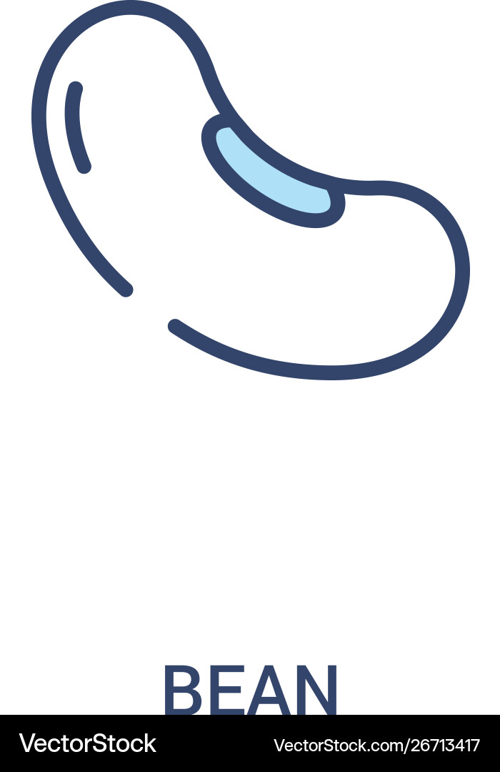 Bean concept 2 colored icon simple line element Vector Image