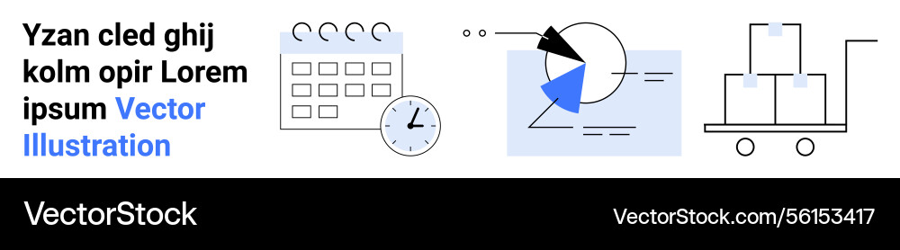 Business workflow with calendar charts Business workflow with calendar charts vector image