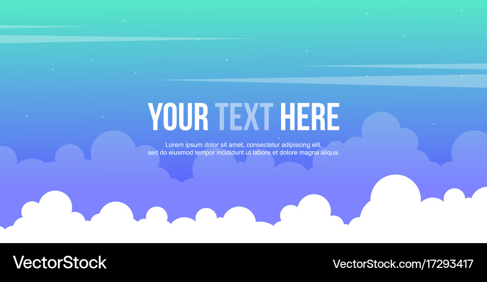 Cloud style header website collection vector image