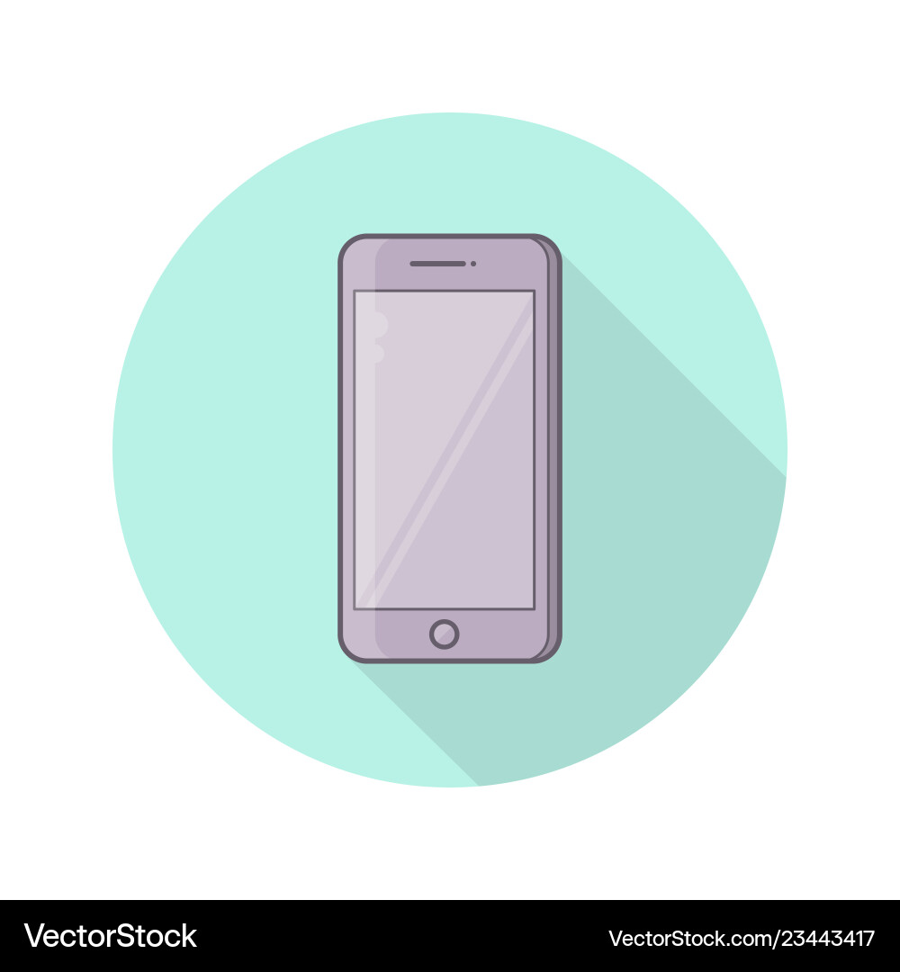 Color icon of realistic mobile phone Color icon of realistic mobile phone vector image
