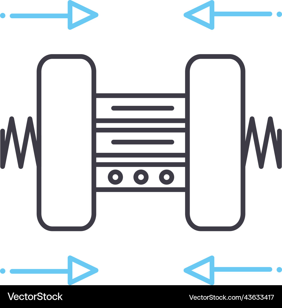 Data compression line icon outline symbol Data compression line icon outline symbol vector image