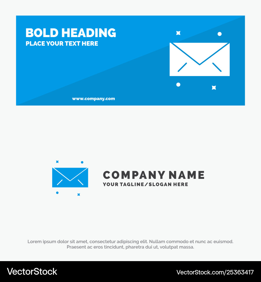 Message mail email solid icon website banner Message mail email solid icon website banner Vector Image