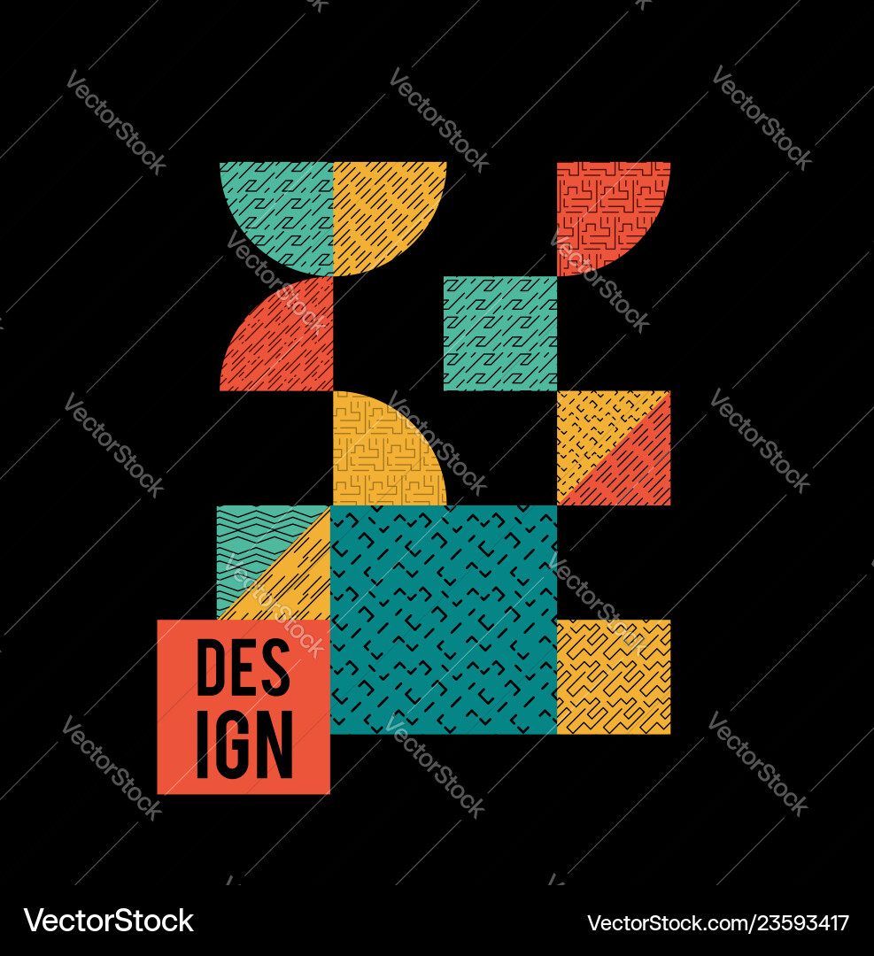 Modern Geometric Shape Pattern Vector Image