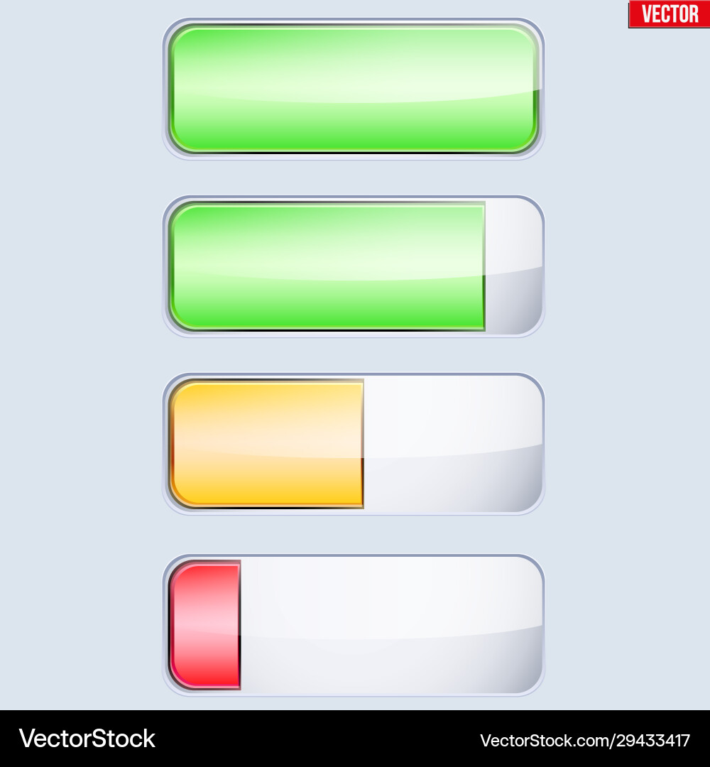 Neumorphic ui battery set Neumorphic ui battery set vector image