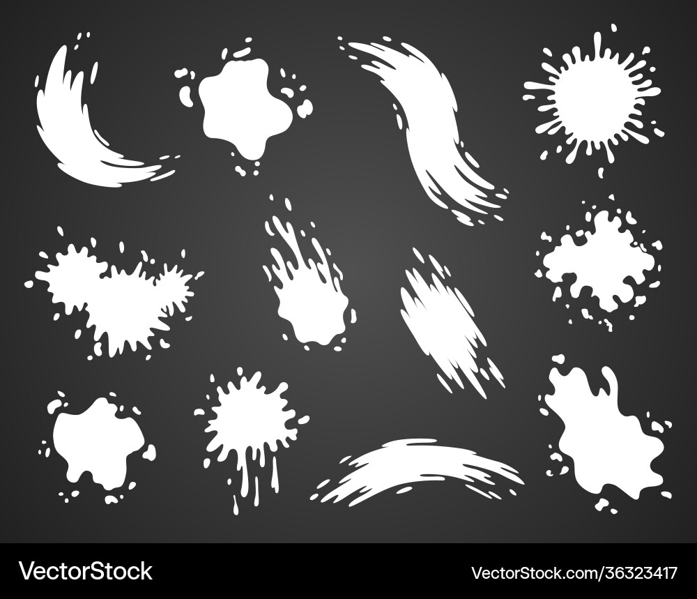 Paint blots splashes set for design use colorful vector image
