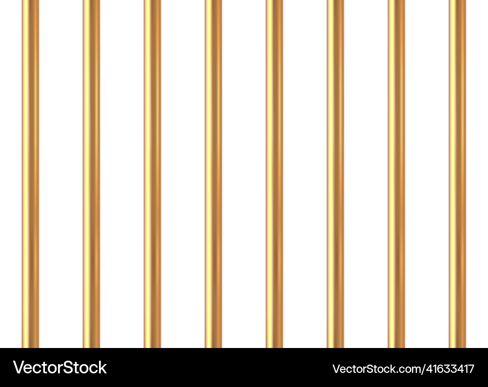 Realistische goldene Gefängnis Bars Zaun Realistische goldene Gefängnis Bars Zaun vektorbild