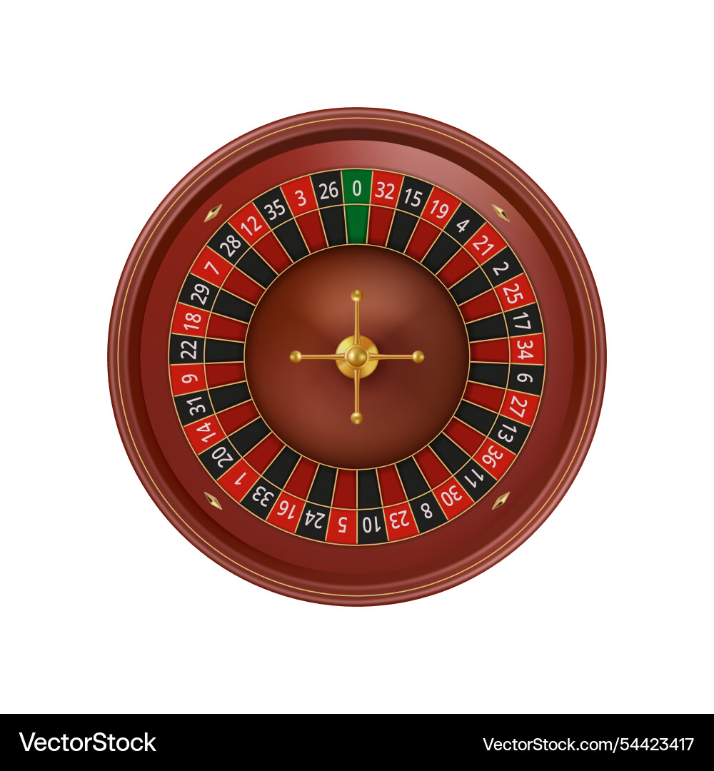 Realistische Roulette Draufsicht Casino Spiel Realistische Roulette Draufsicht Casino Spiel vektorbild