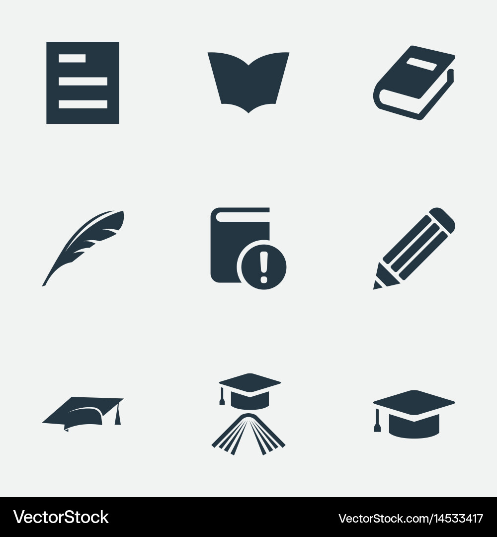 Set of simple knowledge icons Vector Image