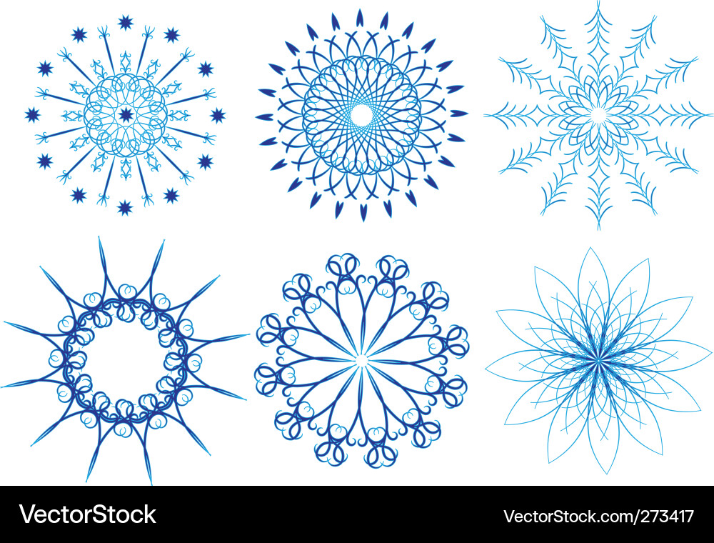 Snowflakes Royalty Free Vector Image - VectorStock
