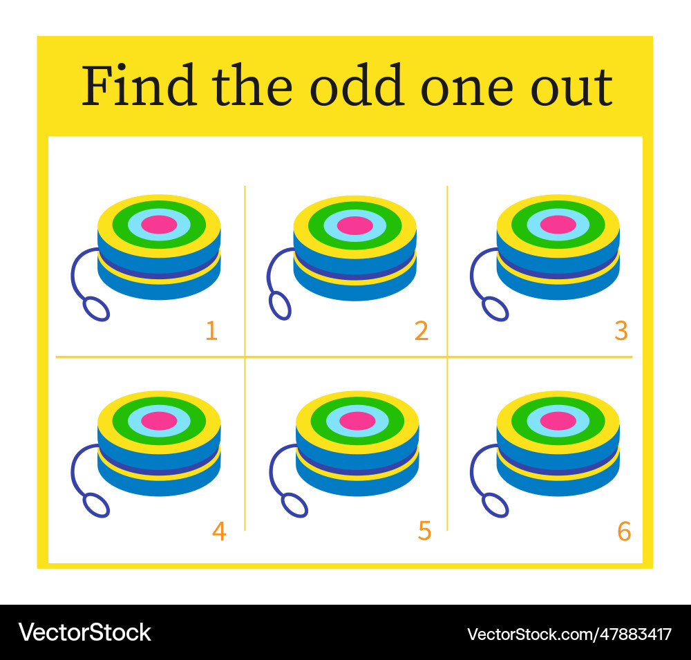 Task for the development of attention and logic Task for the development of attention and logic vector image