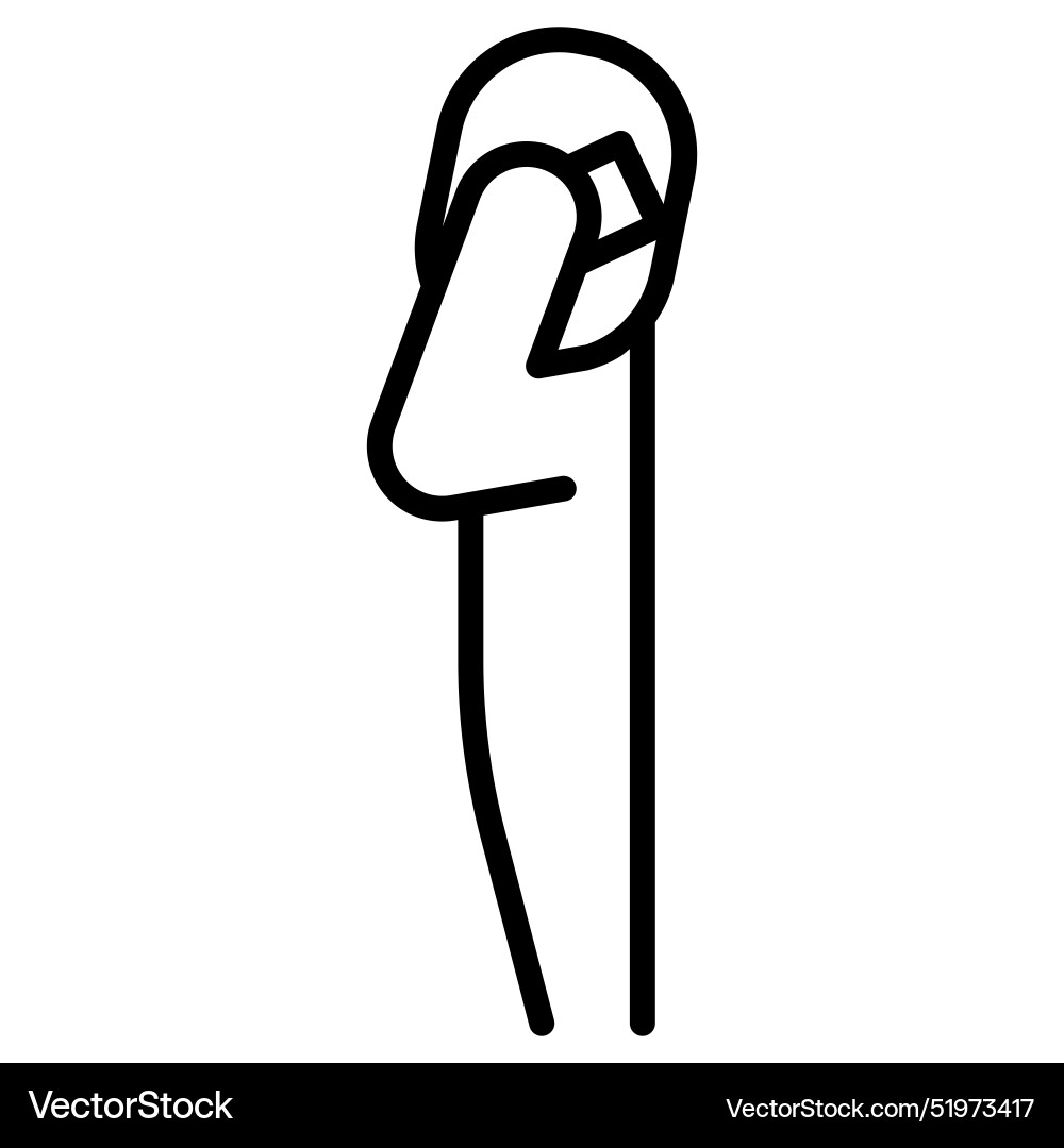 Using smartphone icon in thin line style graphic Vector Image