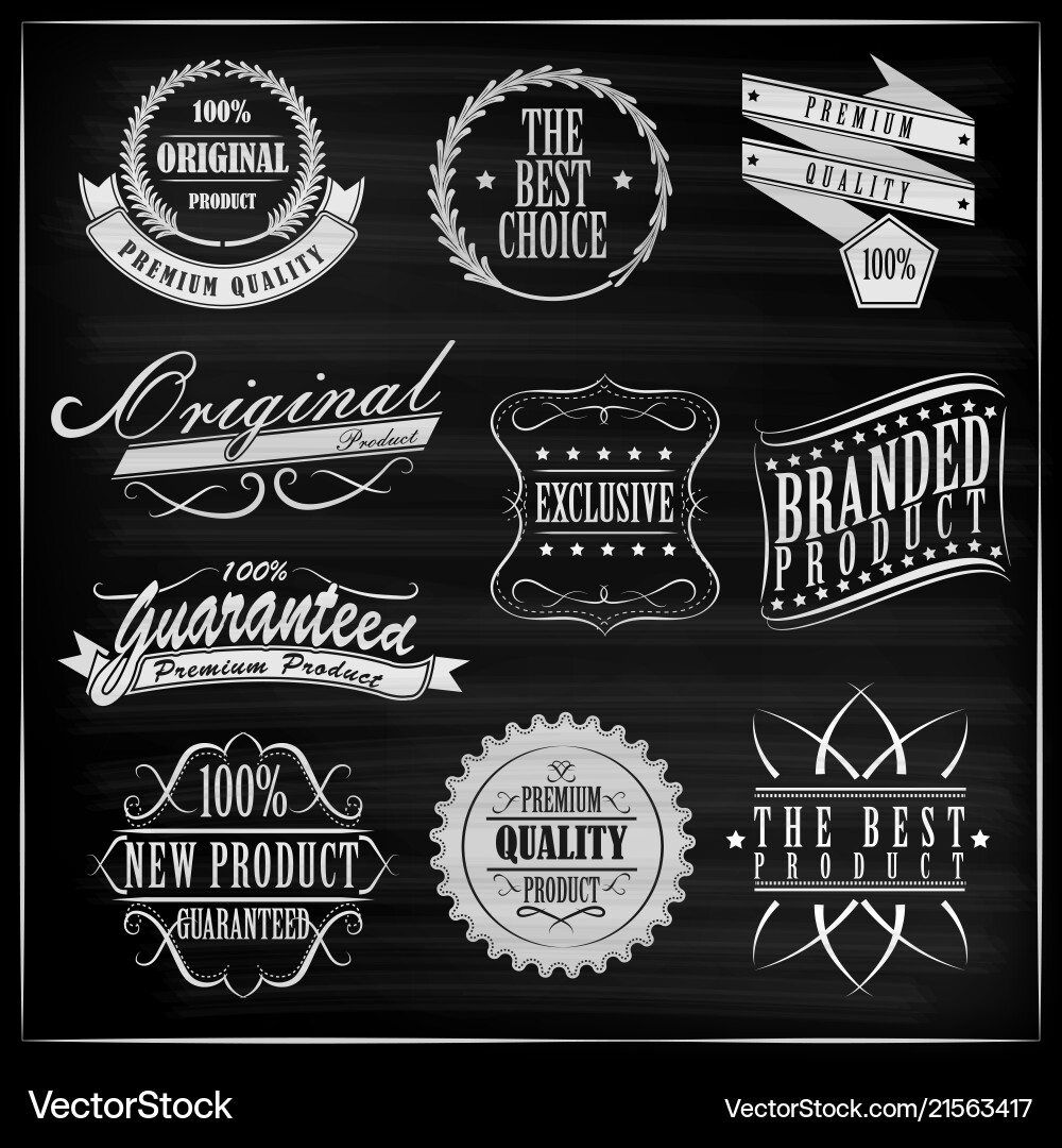 Vintage Blackboard Label vector image