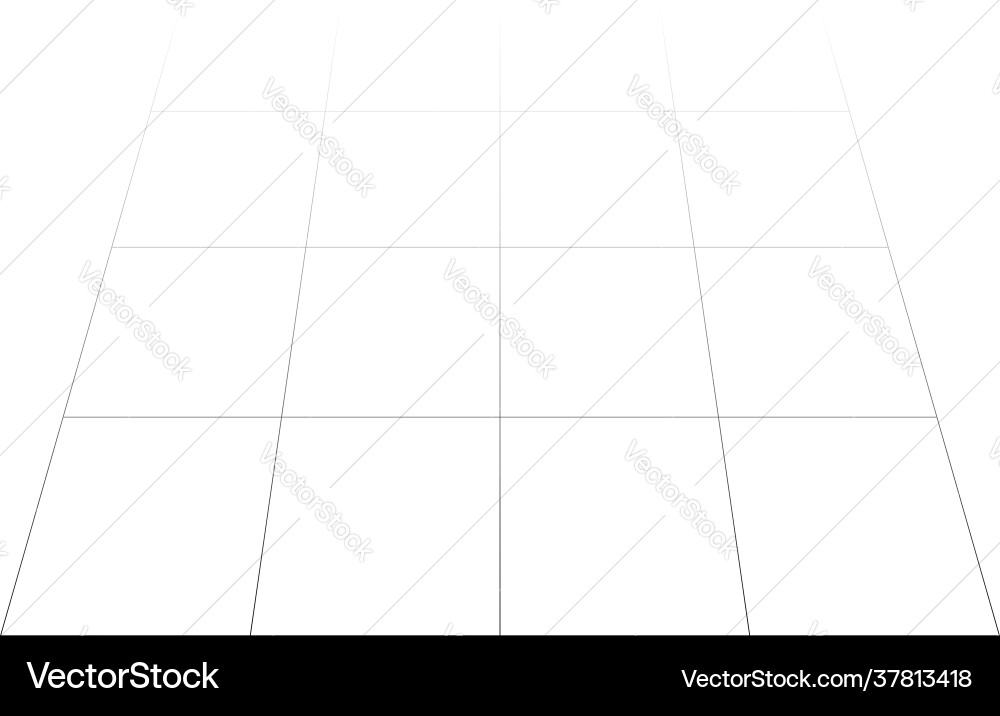 Abstract 3d grid mesh in perspective checkered Vector Image