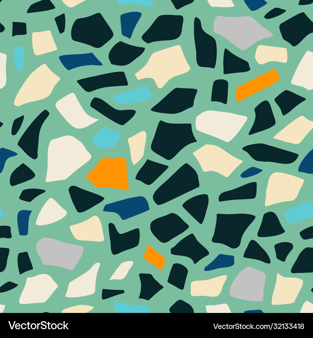 Abstract seamless pattern in terrazzo style Abstract seamless pattern in terrazzo style vector image