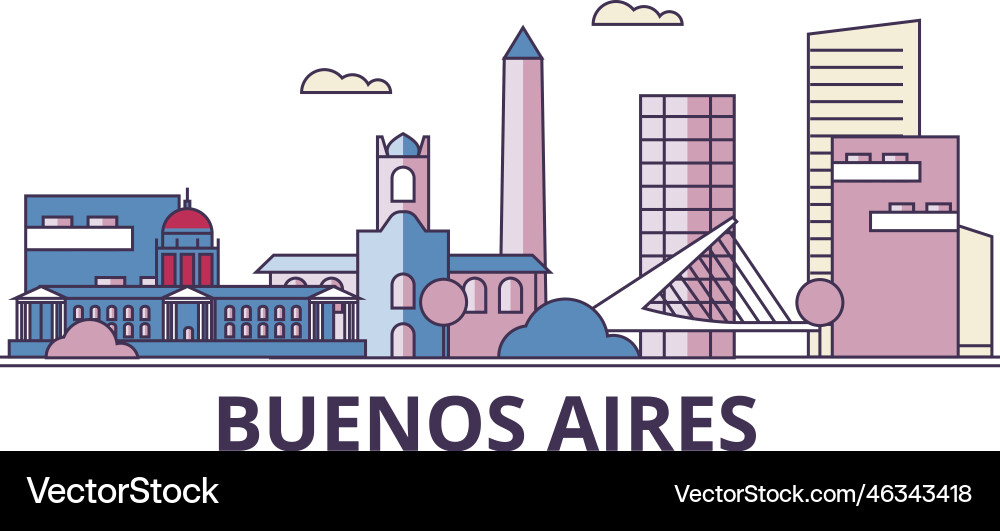 Argentinien buenos aires stadttourismus landmarks Argentinien buenos aires stadttourismus landmarks vektorbild