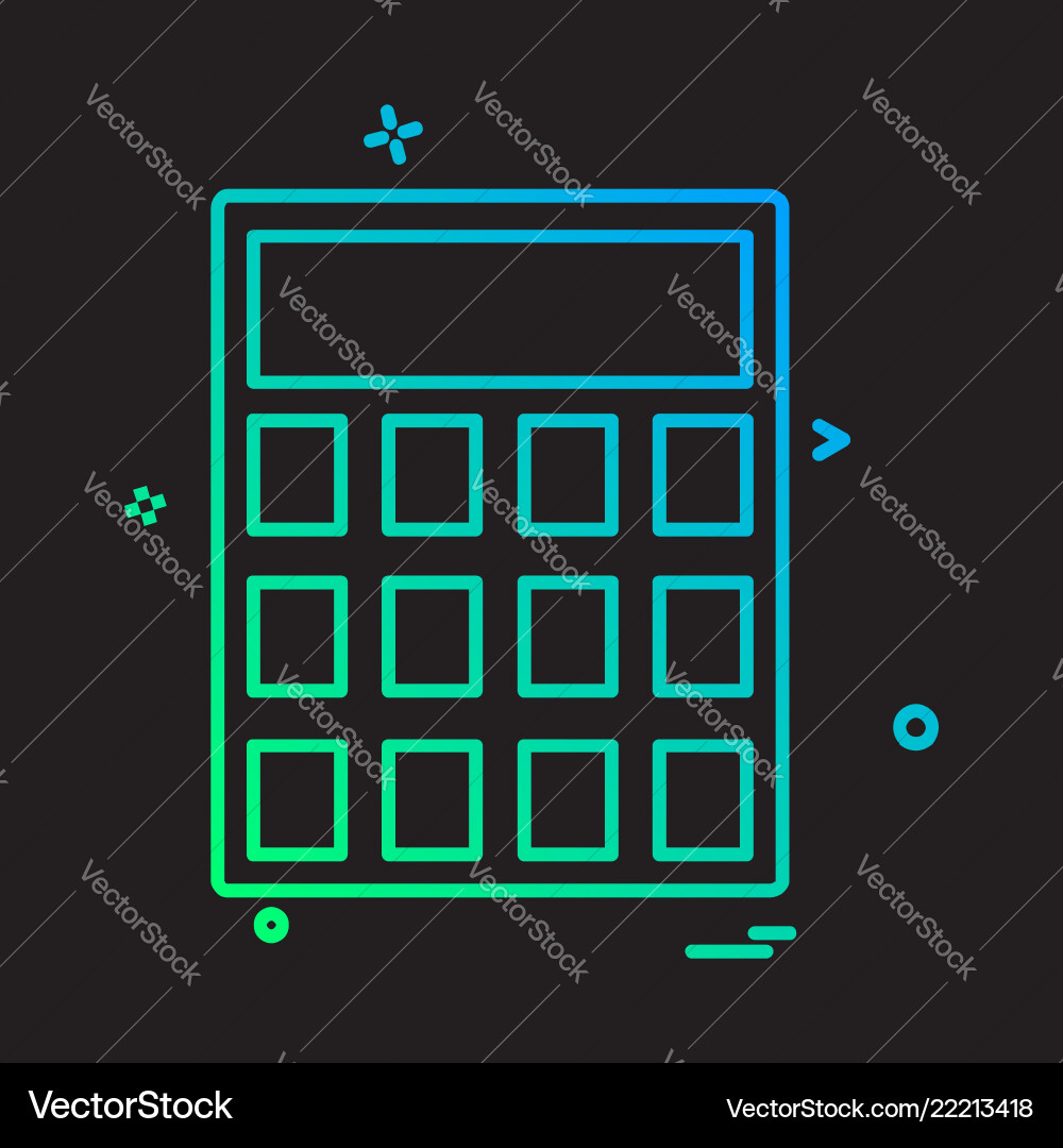 Calculator icon design Vector Image