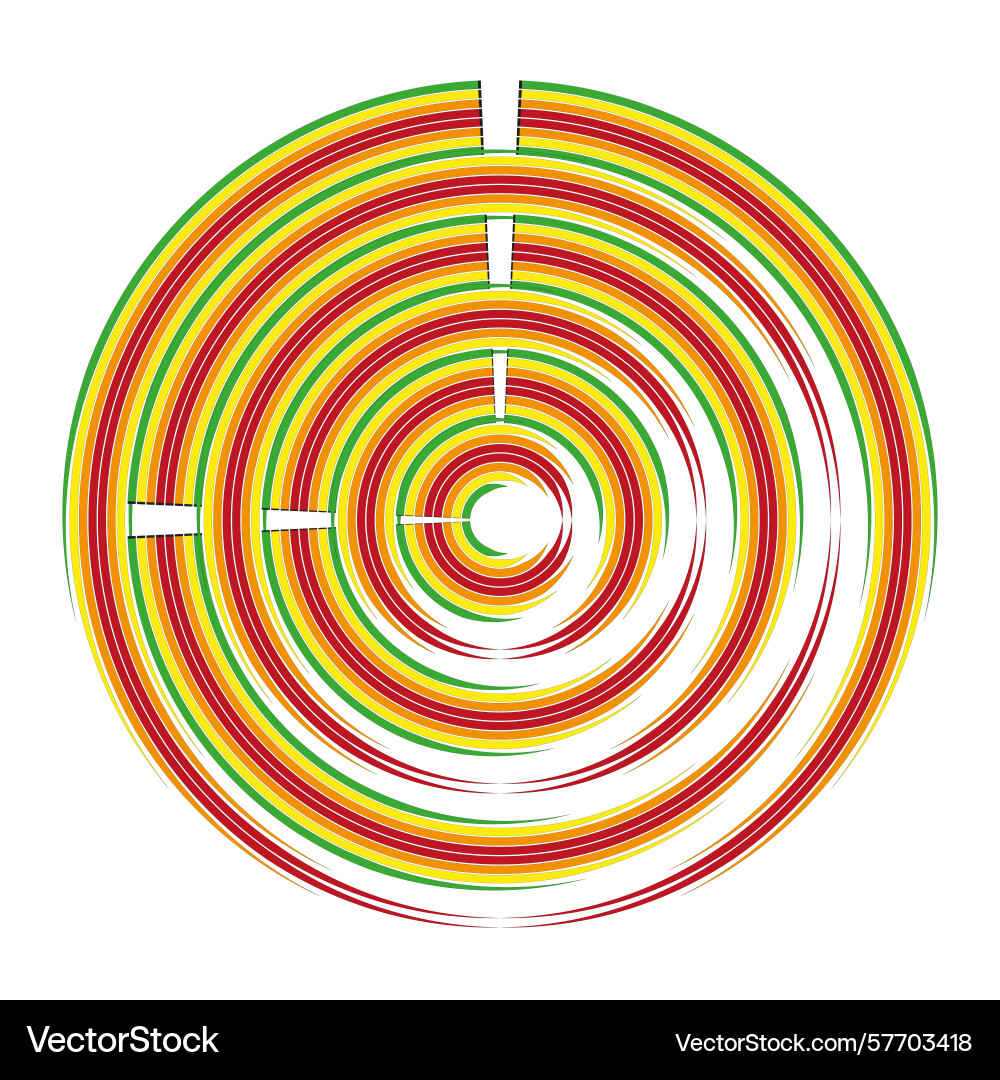 Concentric circle pattern abstract color rings Concentric circle pattern abstract color rings vector image