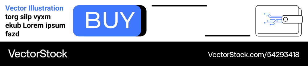 Digital wallet integration with purchase button Digital wallet integration with purchase button vector image