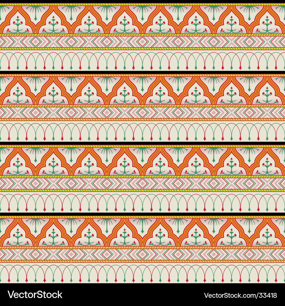 Exotic Persian Botanical Pattern vector image