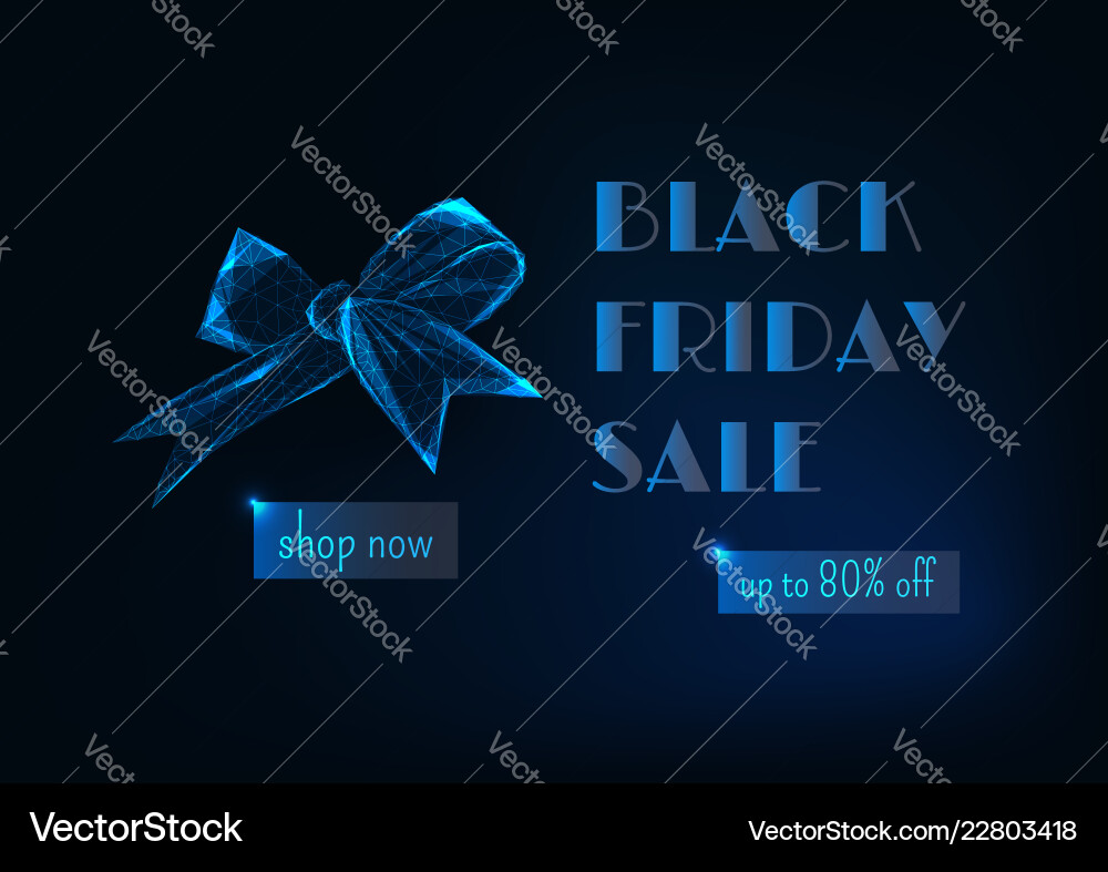 Schwarzer Freitag-Verkaufsbanner mit glowing low poly Schwarzer Freitag-Verkaufsbanner mit glowing low poly vektorbild