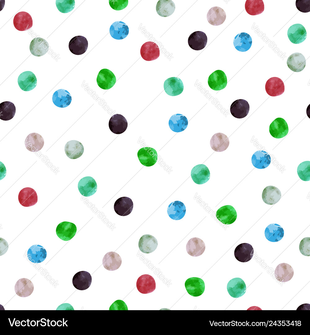 Seamless pattern with colorful polka dots vector image